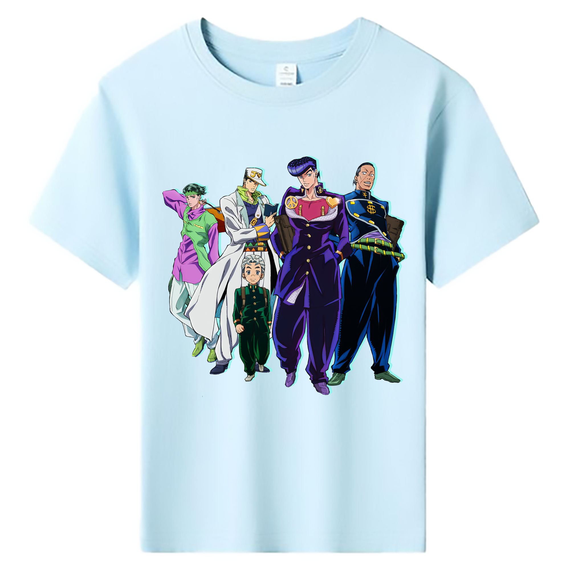（画像用） ジョジョの奇妙な冒険 JoJo's Bizarre Adventure 綿100％キッズTシャツ（フロントプリント）